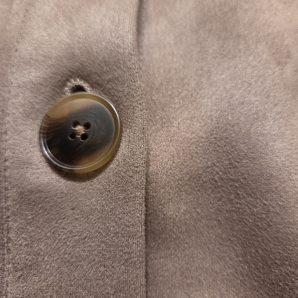 Time and Tru Women's Faux Suede Button Down Jacket in Tan NWT - Picture 3 of 8
